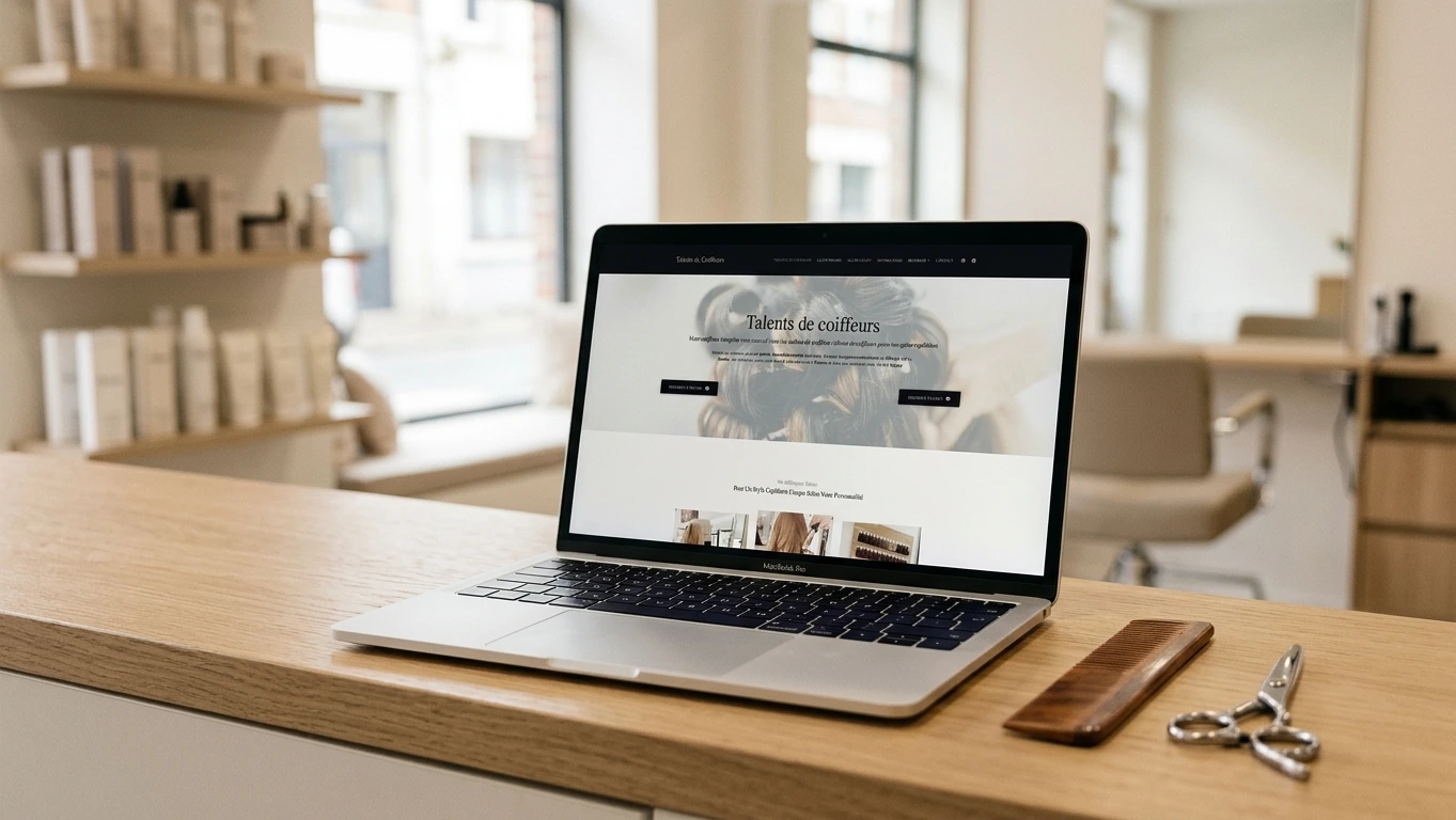 Talents de Coiffeurs — site internet salon de coiffure créé par M TA COM