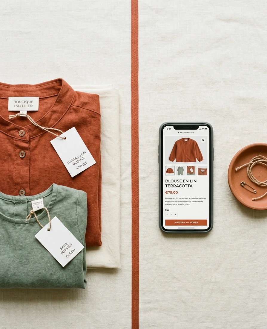 Collections WooCommerce en ligne chaque mois — M TA COM Mise en ligne collections WooCommerce mensuelle — fiches produit optimisées M TA COM