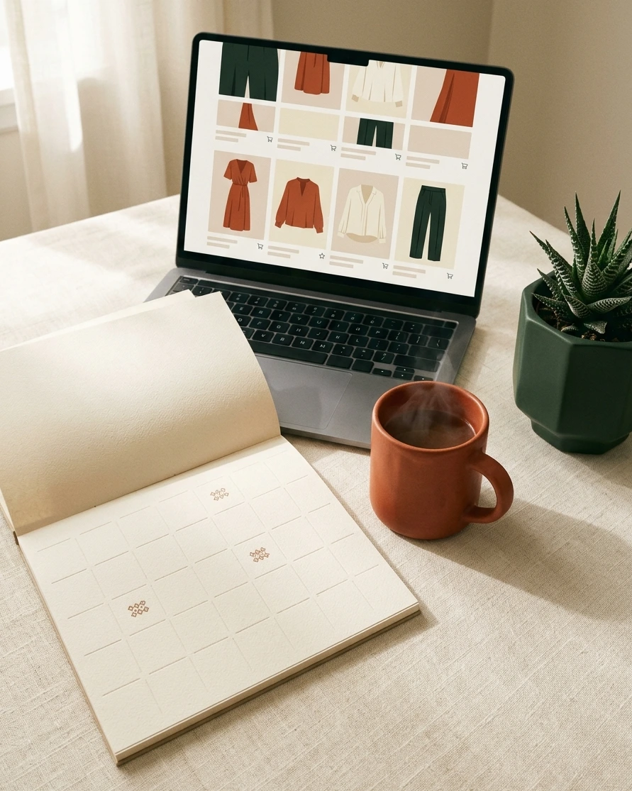Gestion catalogue WooCommerce mensuel — M TA COM Gestion catalogue WooCommerce mensuelle — boutique mode organisée M TA COM