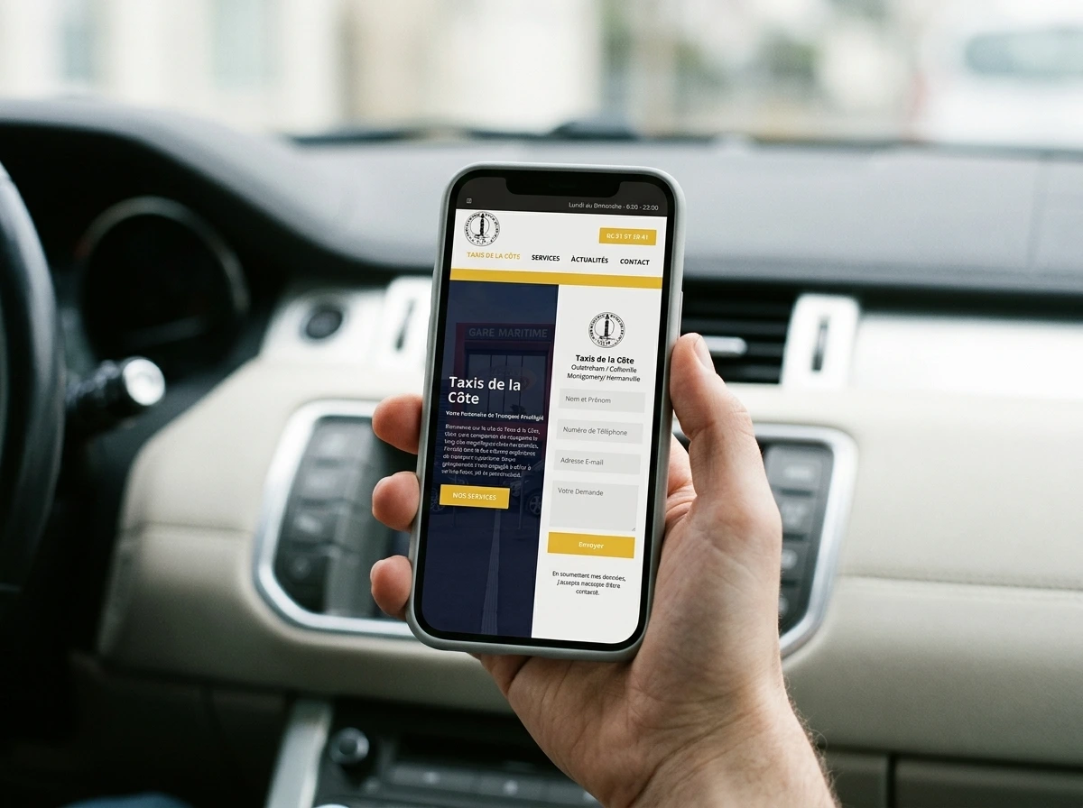 Taxis de la Côte — site taxi créé par M TA COM en Normandie